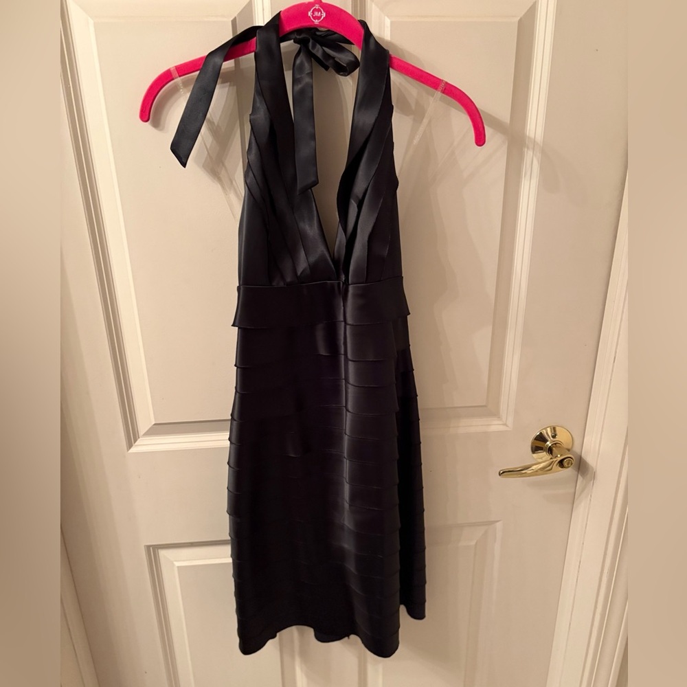 Elegant Black Halter Dress